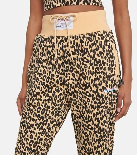 Adam Selman Sport High-rise leopard-print sweatpants 4