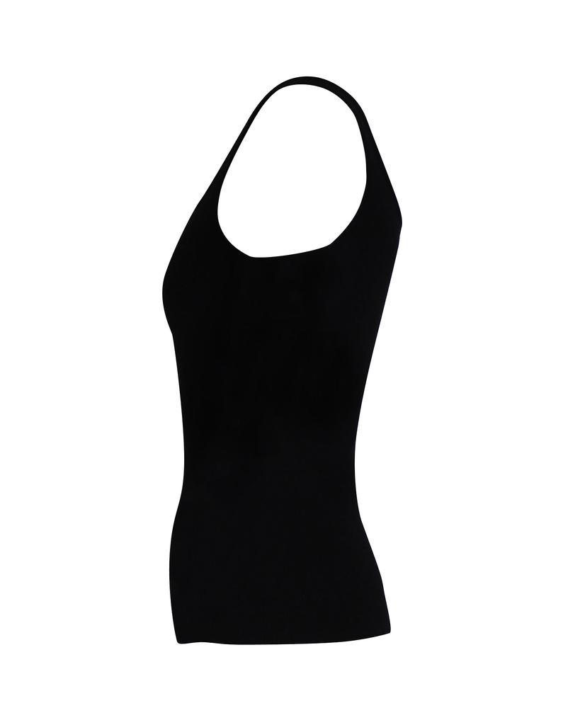 c.o. bigelow CO Ribbed Tank Top in Black Cashmere