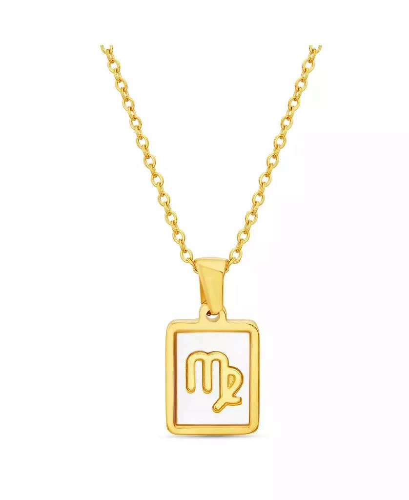 Kensie Gold-Tone Tag Zodiac Sign Pendant Necklace 1