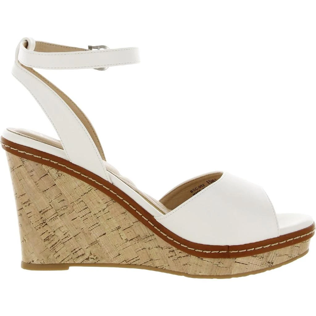 CL By Laundry Beaming Womens Leather Open Toe Wedge Sandals 4