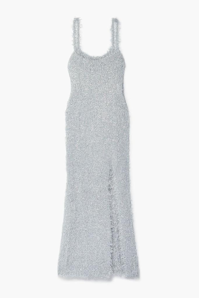 LES RÊVERIES Metallic knitted midi dress