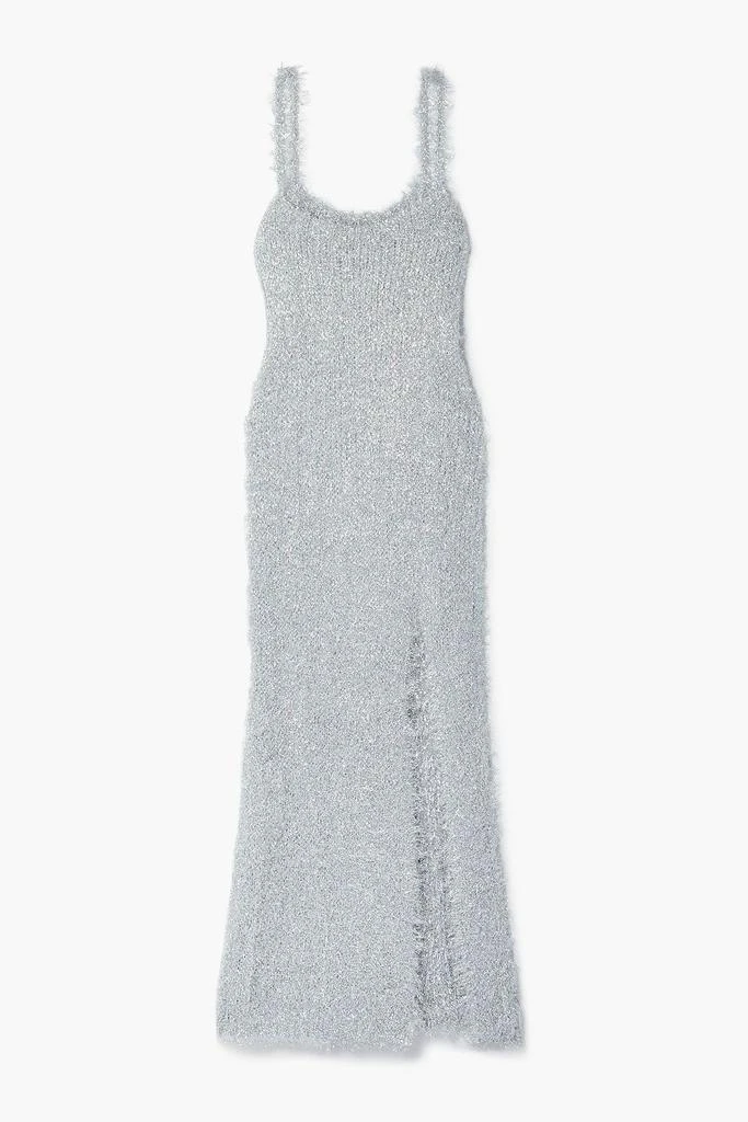 LES RÊVERIES Metallic knitted midi dress 1