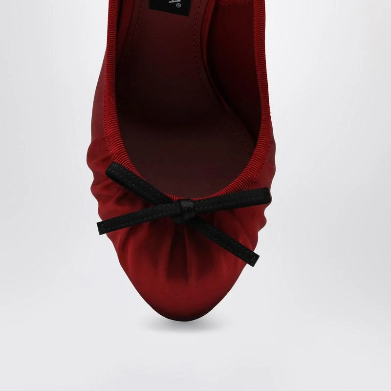 Dolce & Gabbana Red satin high slingback 3