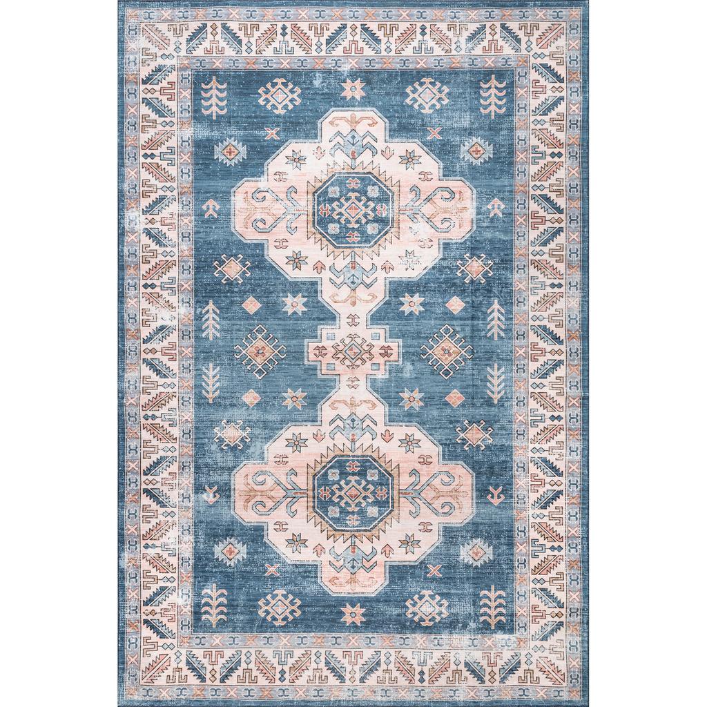 nuLOOM Norma Machine Washable Traditional Medallion Area Rug