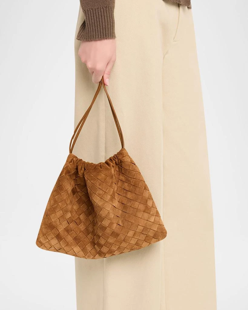 Bottega Veneta Suede Drawstring Pouch Clutch Bag 2