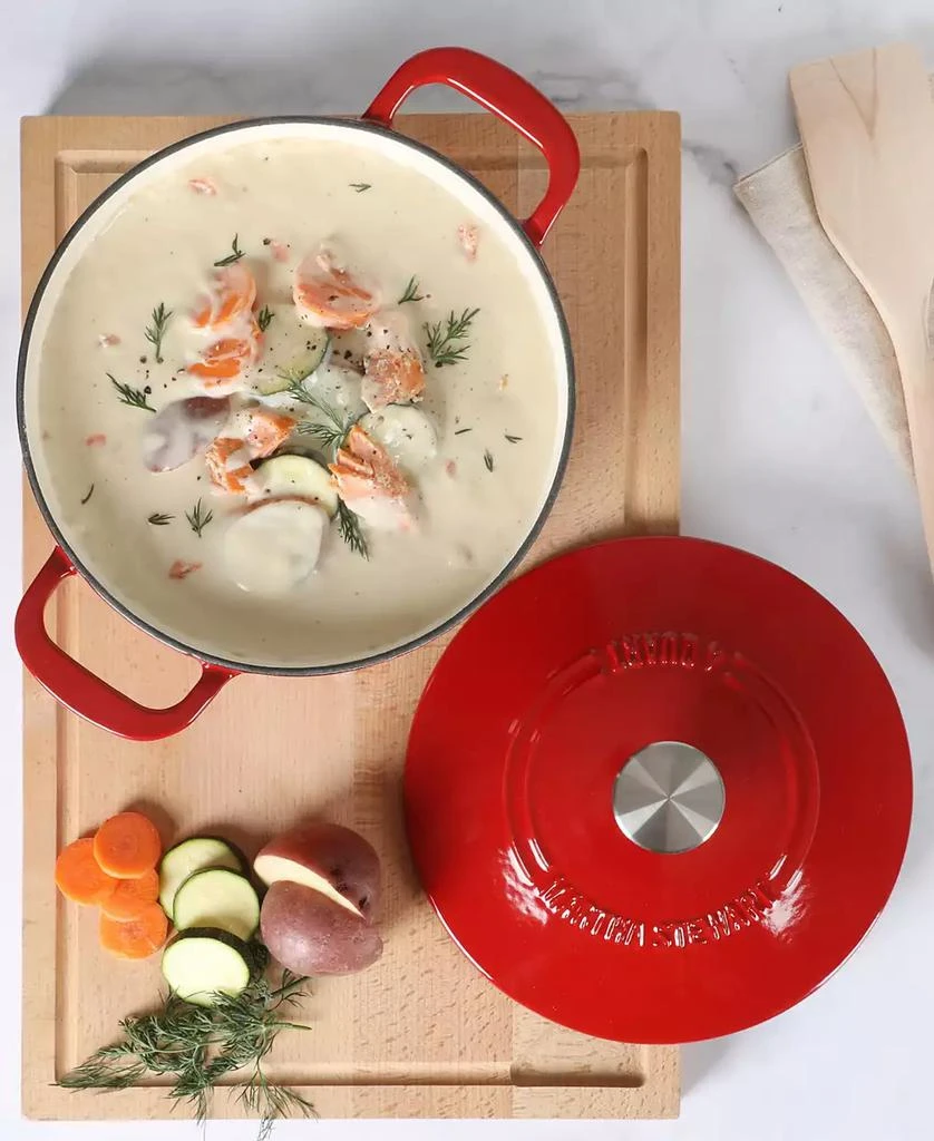 Martha Stewart Martha Stewart Gatwick 4-Qt. Enamel Cast Iron Dutch Oven, Exclusively at Macy's 6