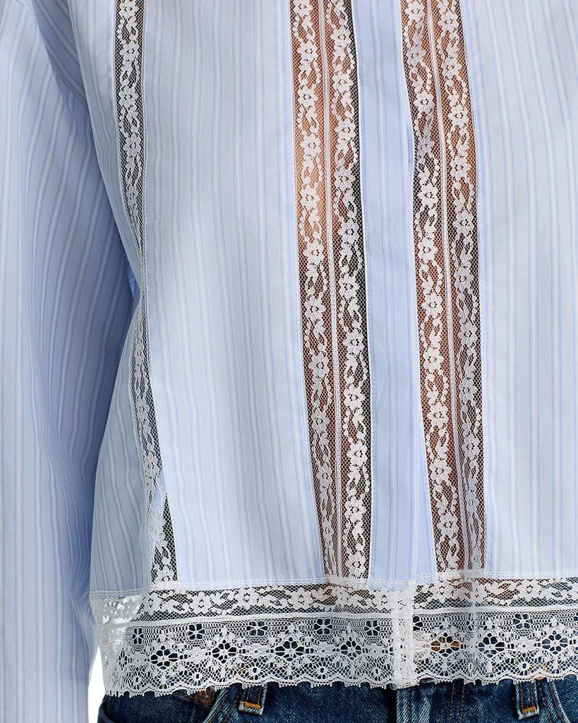 LOVESHACKFANCY Delano Lace Trim Shirt 4