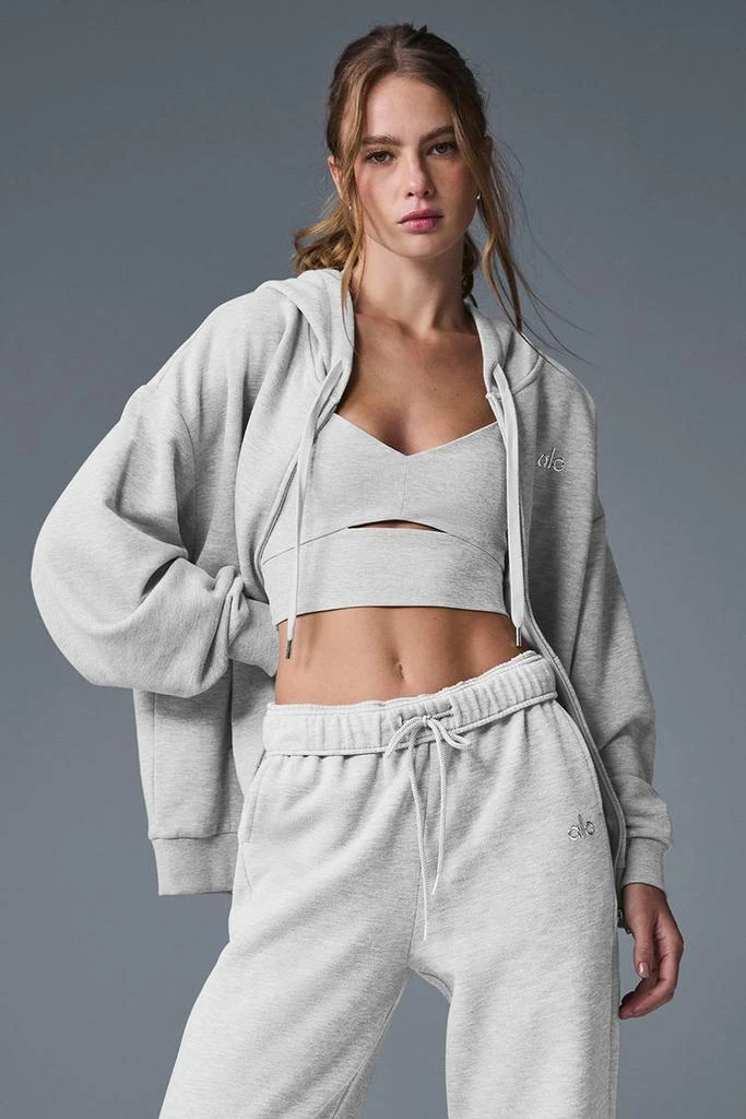 Alo Accolade Full Zip Hoodie - Macadamia 3