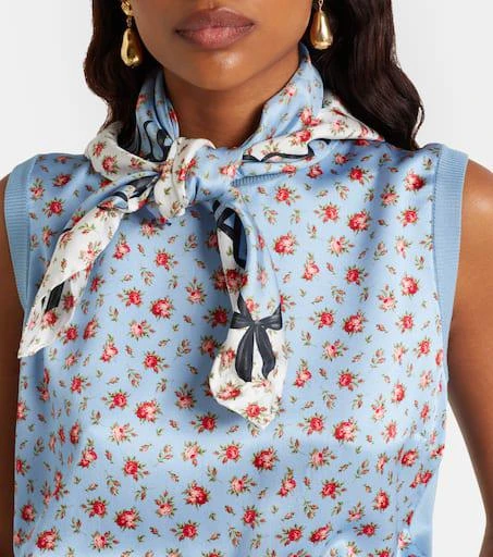 Dolce
Gabbana Floral silk twill scarf 3