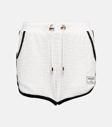 Balmain Monogram cotton-blend shorts 1