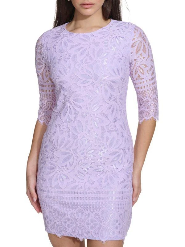 Kensie Corded Lace Shift Dress 3