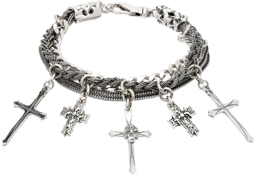 Emanuele Bicocchi Silver Cross Charm Bracelet 1