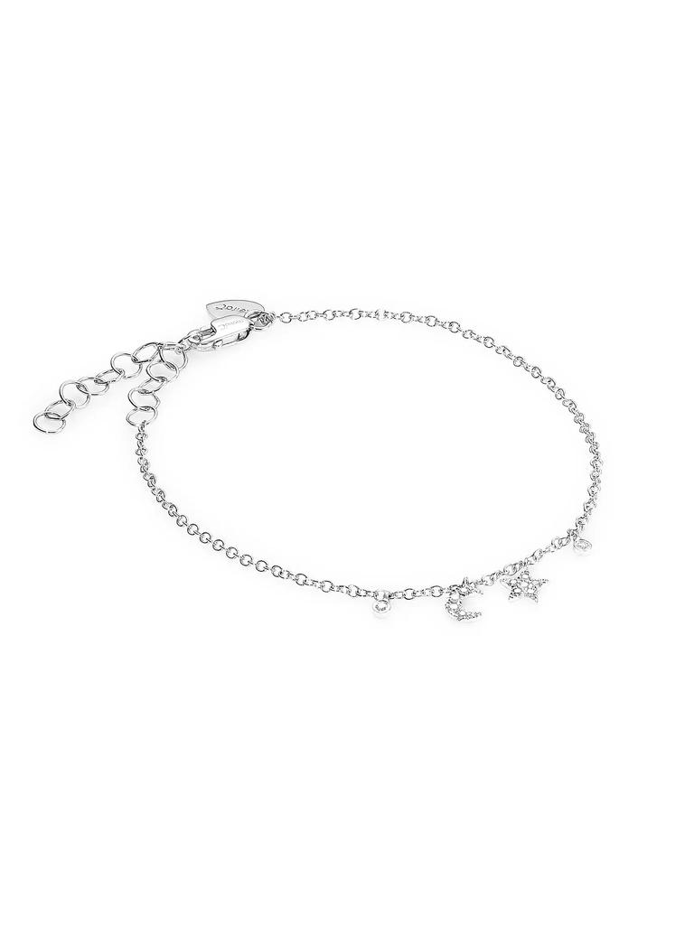 Meira T 14K White Gold & Diamond Moon & Star Charm Bracelet