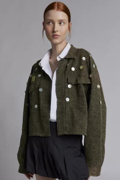 Urban Renewal ReMADE By UO Button Detail Cropped Jacket