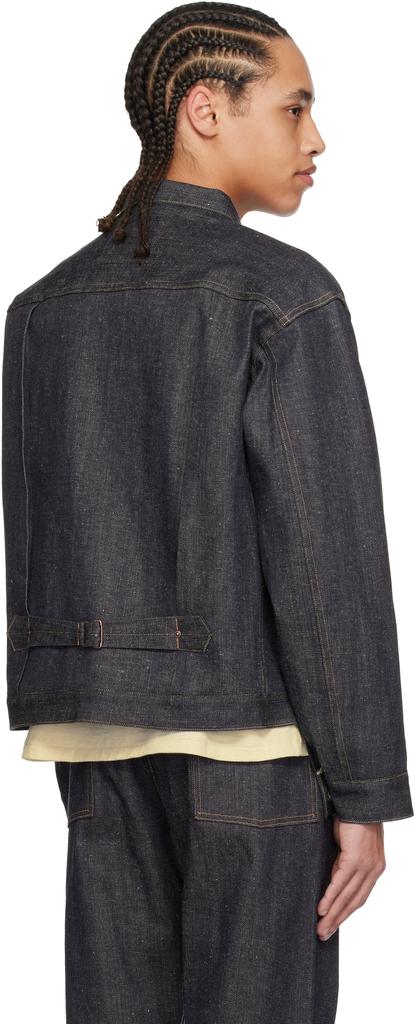 Taiga Takahashi Navy Lot. 714 Side Panel Denim Jacket - Jackets