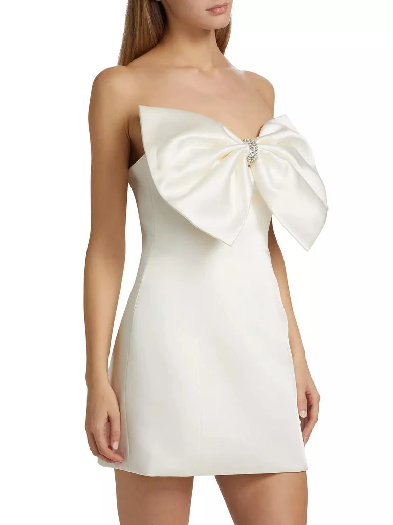 BRONX AND BANCO Evie Bow Satin Minidress 6
