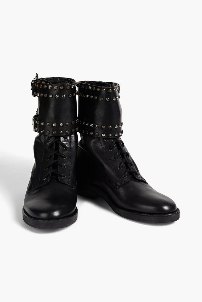 Isabel Marant Teylon buckled studded leather combat boots 2