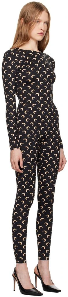 MARINE SERRE Black Recycled Jersey Moon Catsuit 2