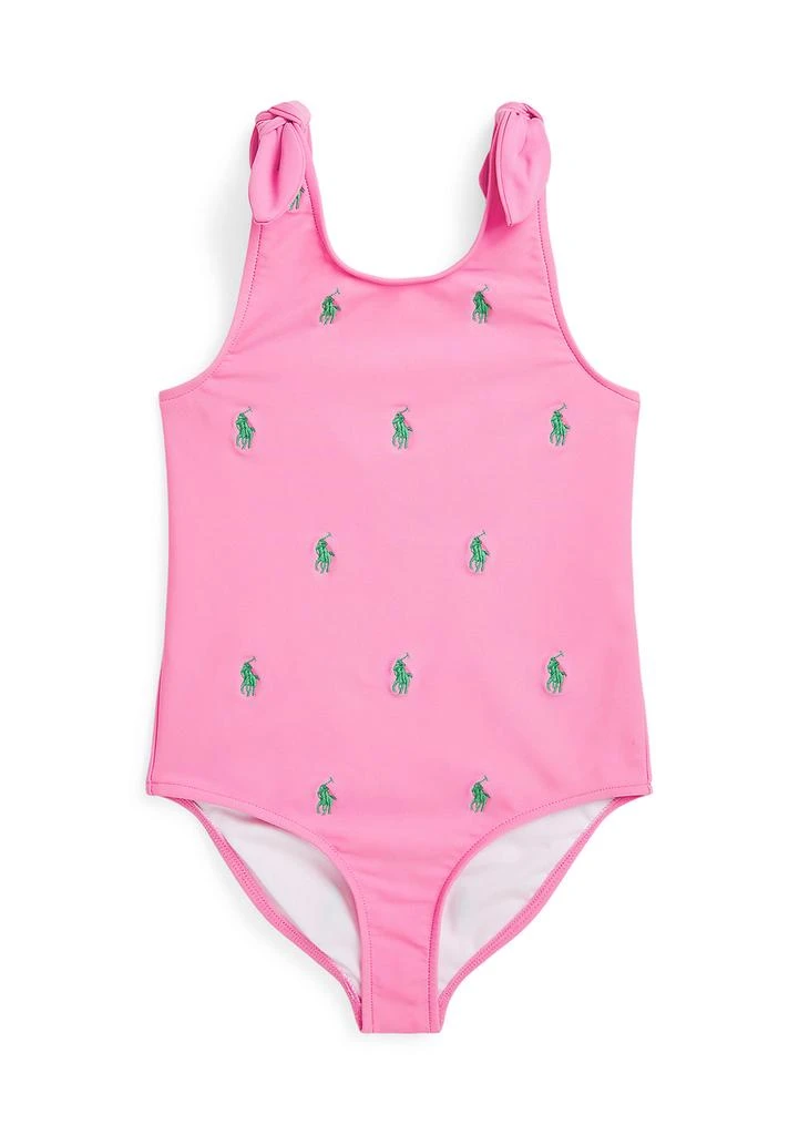 Ralph Lauren Girls 2-6x Polo Pony One Piece Swimsuit