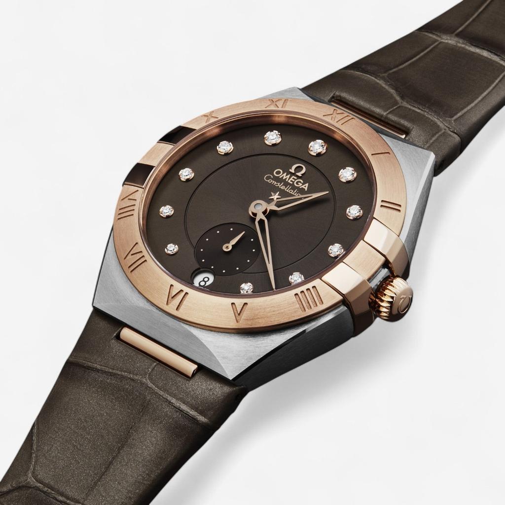 Omega Omega Constellation Stainless Steel & 18K Rose Gold Automatic Ladies Watch 131.23.34.20.63.001
