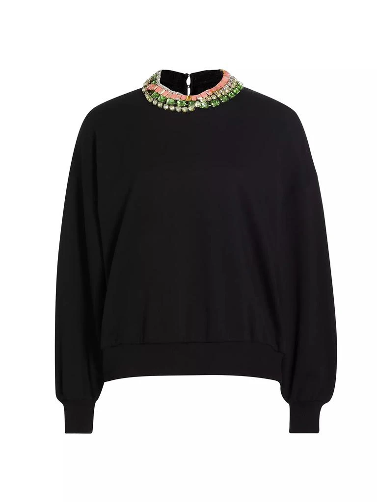 Cinq à Sept Brandy Chunky Rhinestone Sweater 1