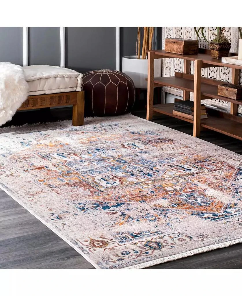 nuLOOM Mystic Ehtel Medallion Fringe 3' x 5' Area Rug 2