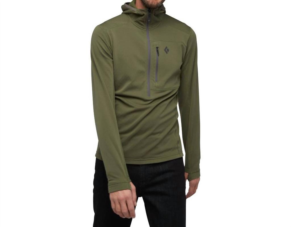Black Diamond Coefficient Quarter Zip Hoody In Tundra