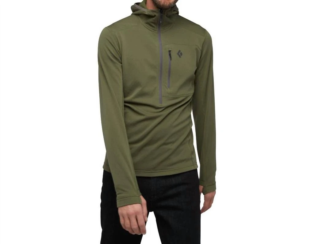 Black Diamond Coefficient Quarter Zip Hoody In Tundra 1