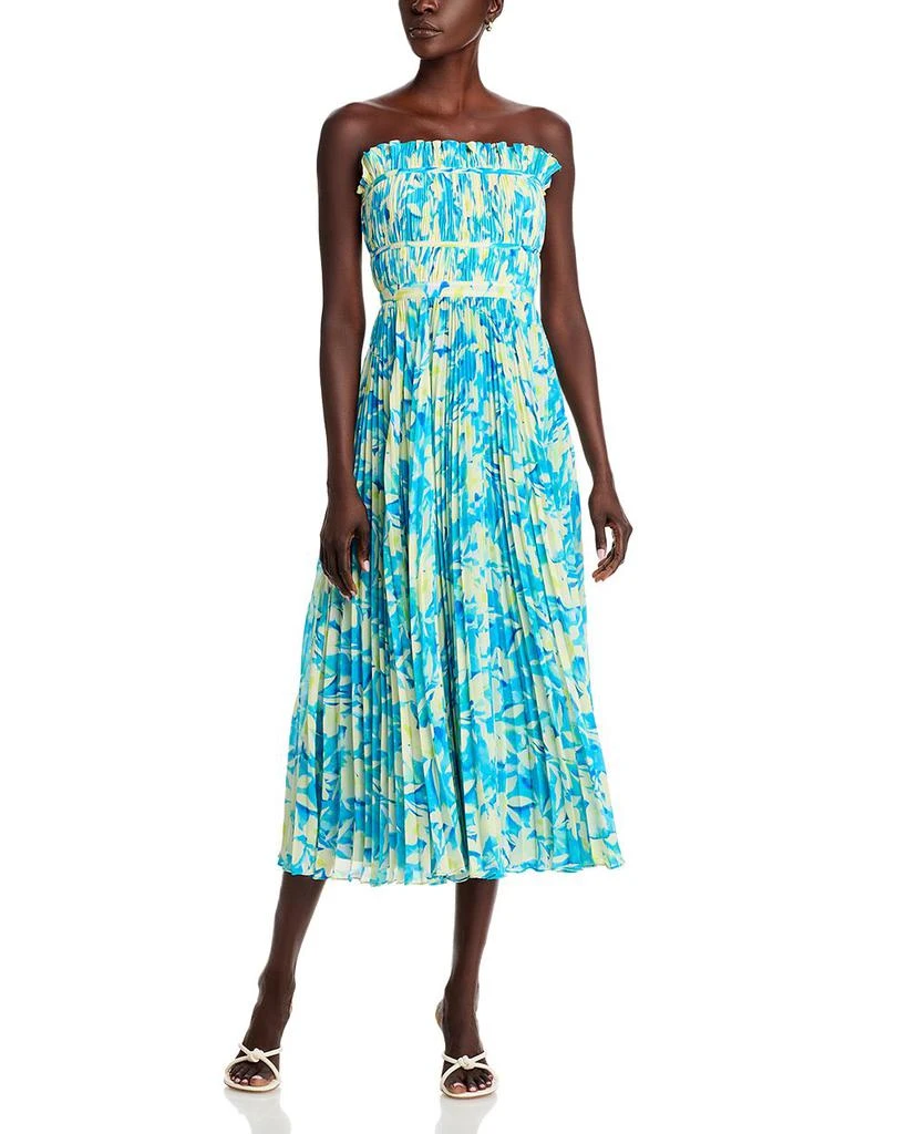 AMUR Scottie Floral Strapless Midi Dress 1