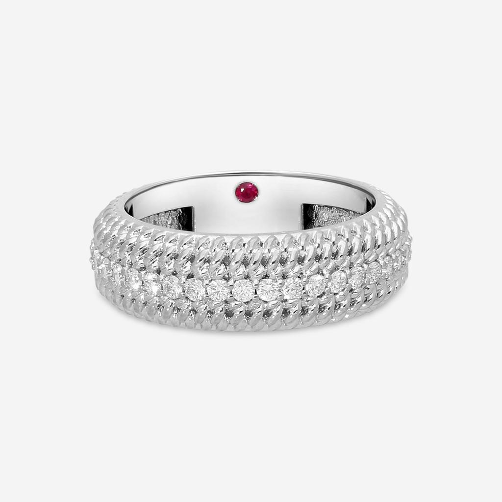 Roberto Coin Roberto Coin Opera 18K White Gold Diamond Band Ring 7772779AW80X