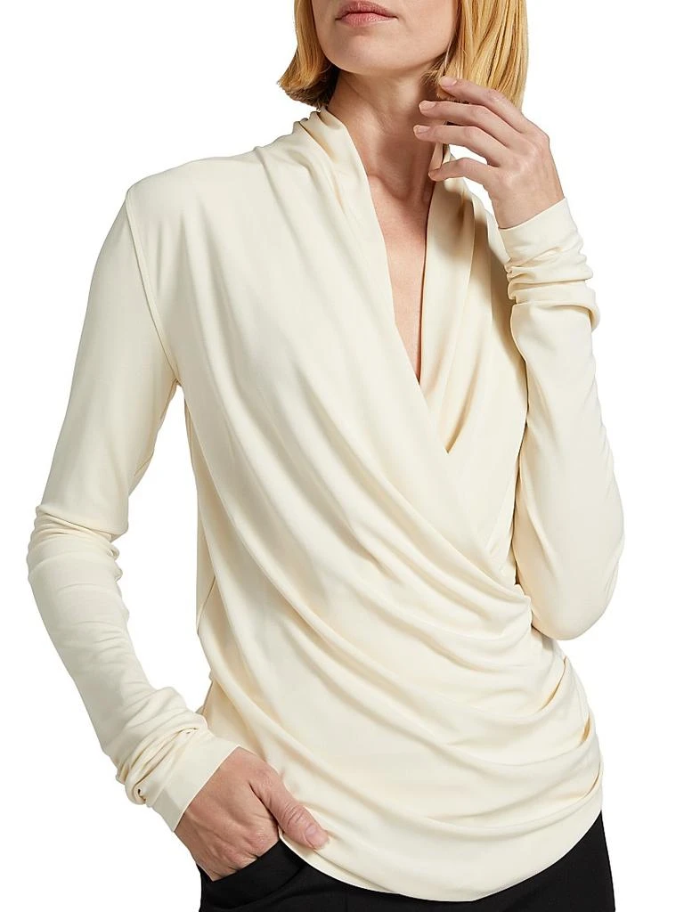 Totême Stretch-Jersey Wrap Top 6