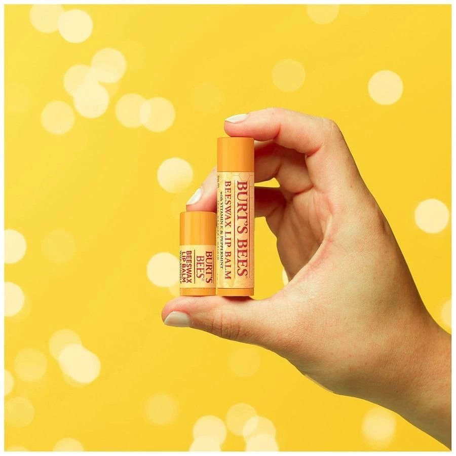 Burt's Bees Beeswax Lip Balm with Responsibly Sourced Beeswax Peppermint, Beeswax 3