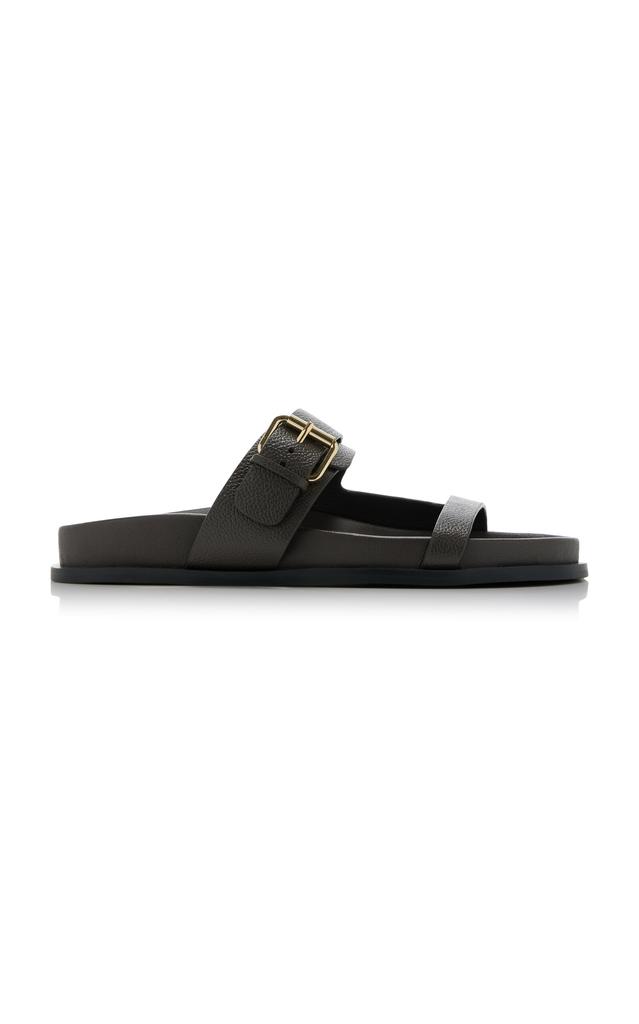 A.Emery A.Emery - Prince Leather Slide Sandals - Grey - IT 38 - Moda Operandi