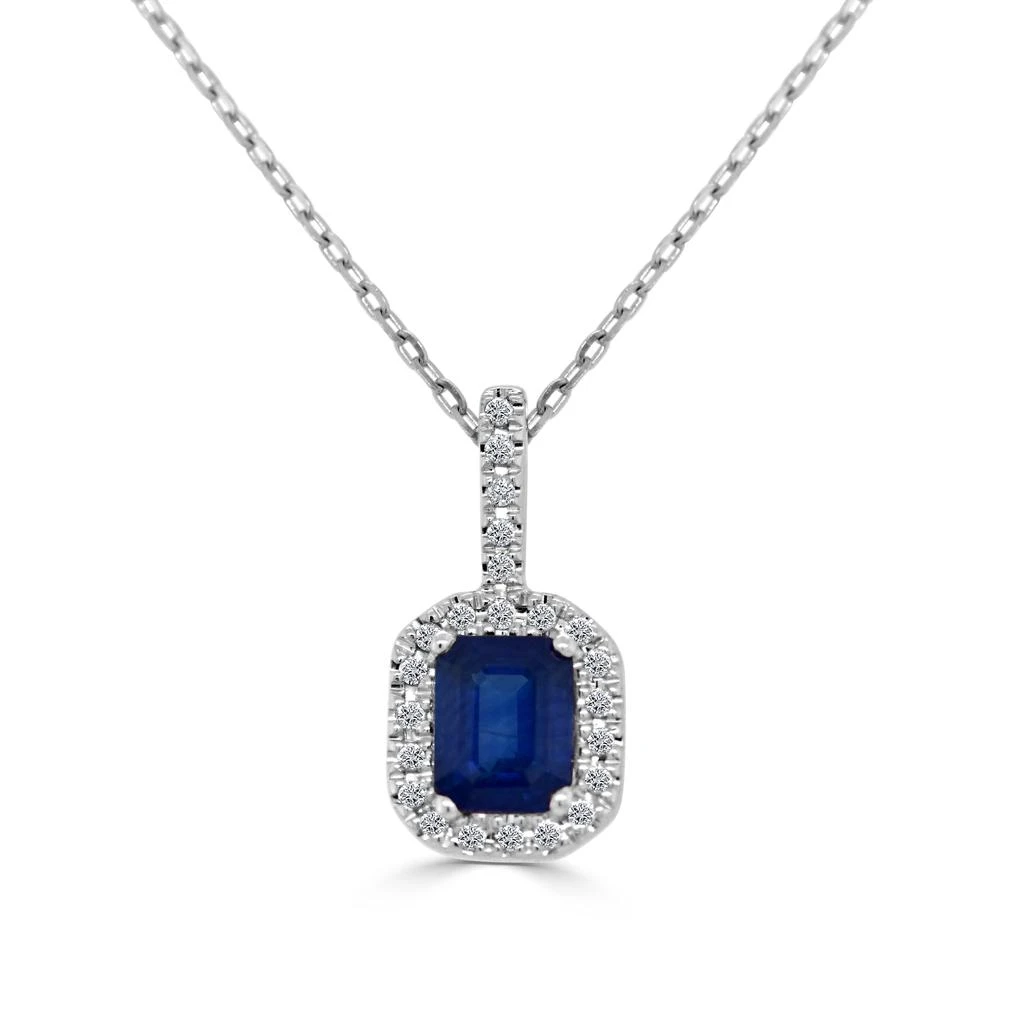Sabrina Designs 14K White Gold Sapphire And Diamond Pendant