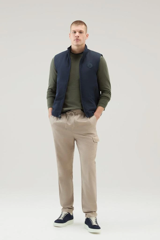 WOOLRICH Garment Dyed Cargo Pants in Cotton-linen Blend - Men - Blue 2