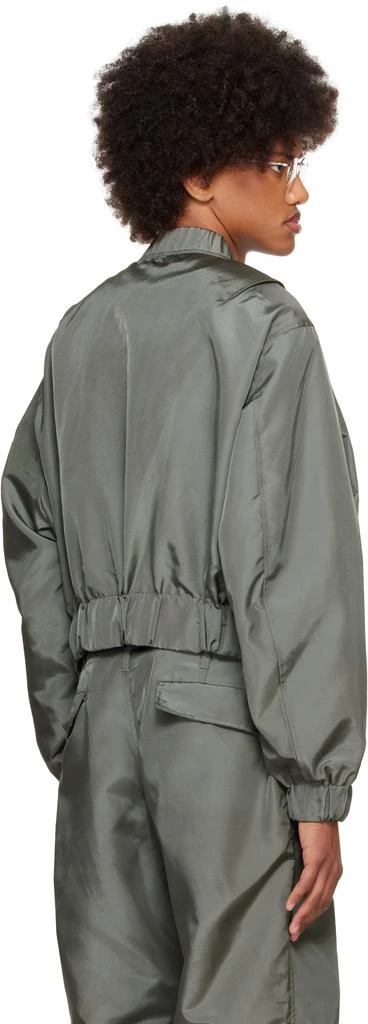 Karmuel Young Gray Molded Bulk Bomber Jacket 3