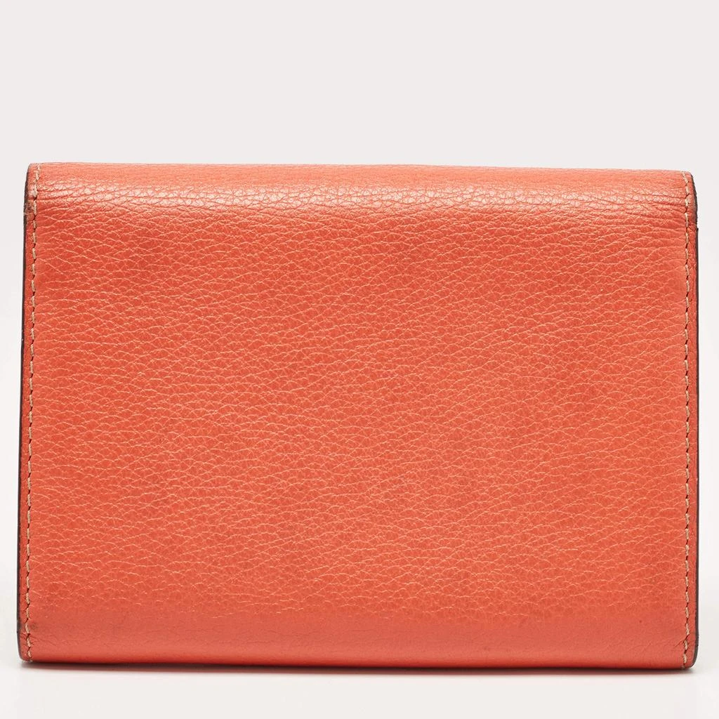 Cartier Cartier Coral Orange Leather C De Cartier Wallet 5