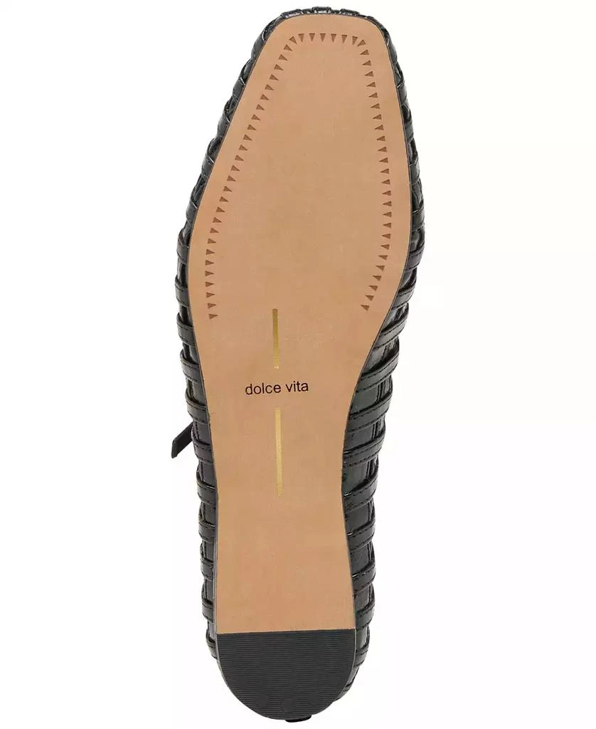 Dolce Vita Women's Rains T-Strap Woven Mary Jane Flats 5