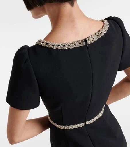 Self Portrait Crystal-embellished crêpe midi dress 6