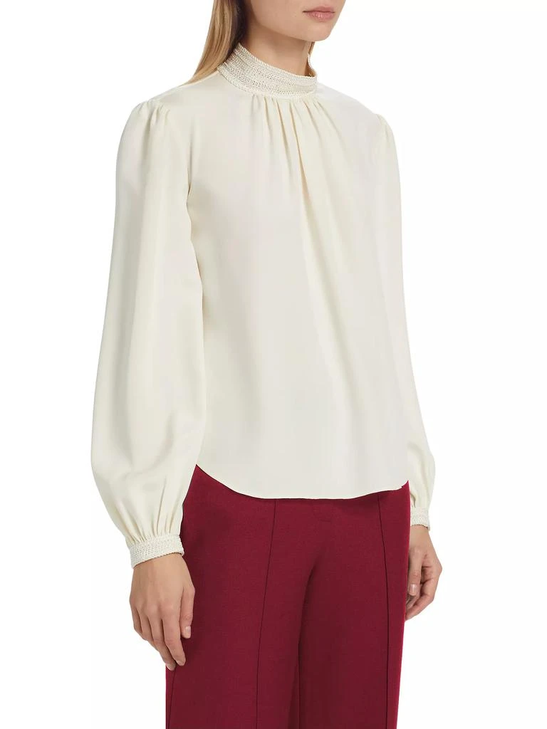 ADAM LIPPES Silk Crepe Blouse 4