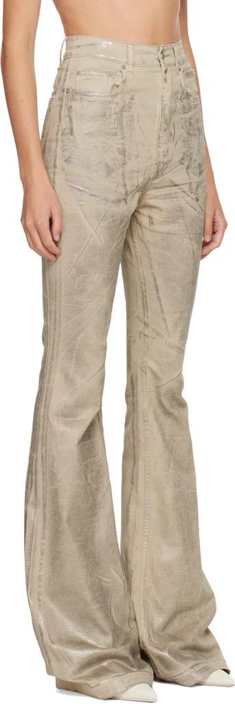 Rick Owens Silver Concordians Bolan Bootcut Jeans 2