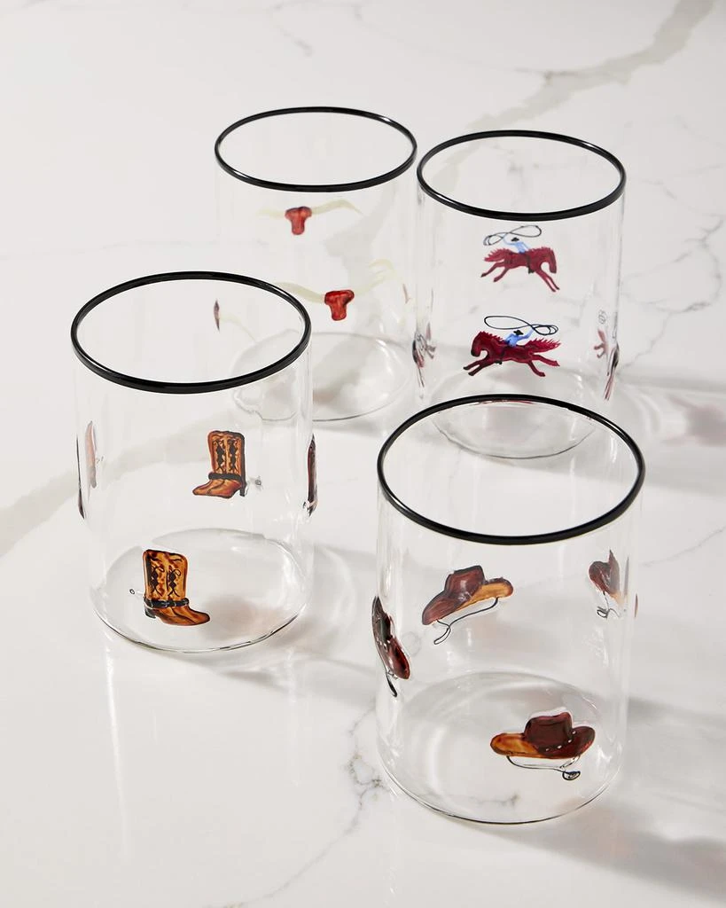 Neiman Marcus Western 18 oz. Tumblers, Set of 4 1
