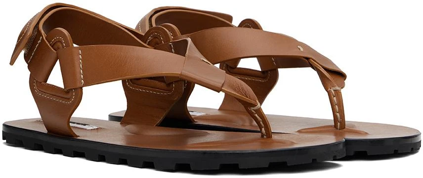 Jil Sander Brown Strap Sandals 4