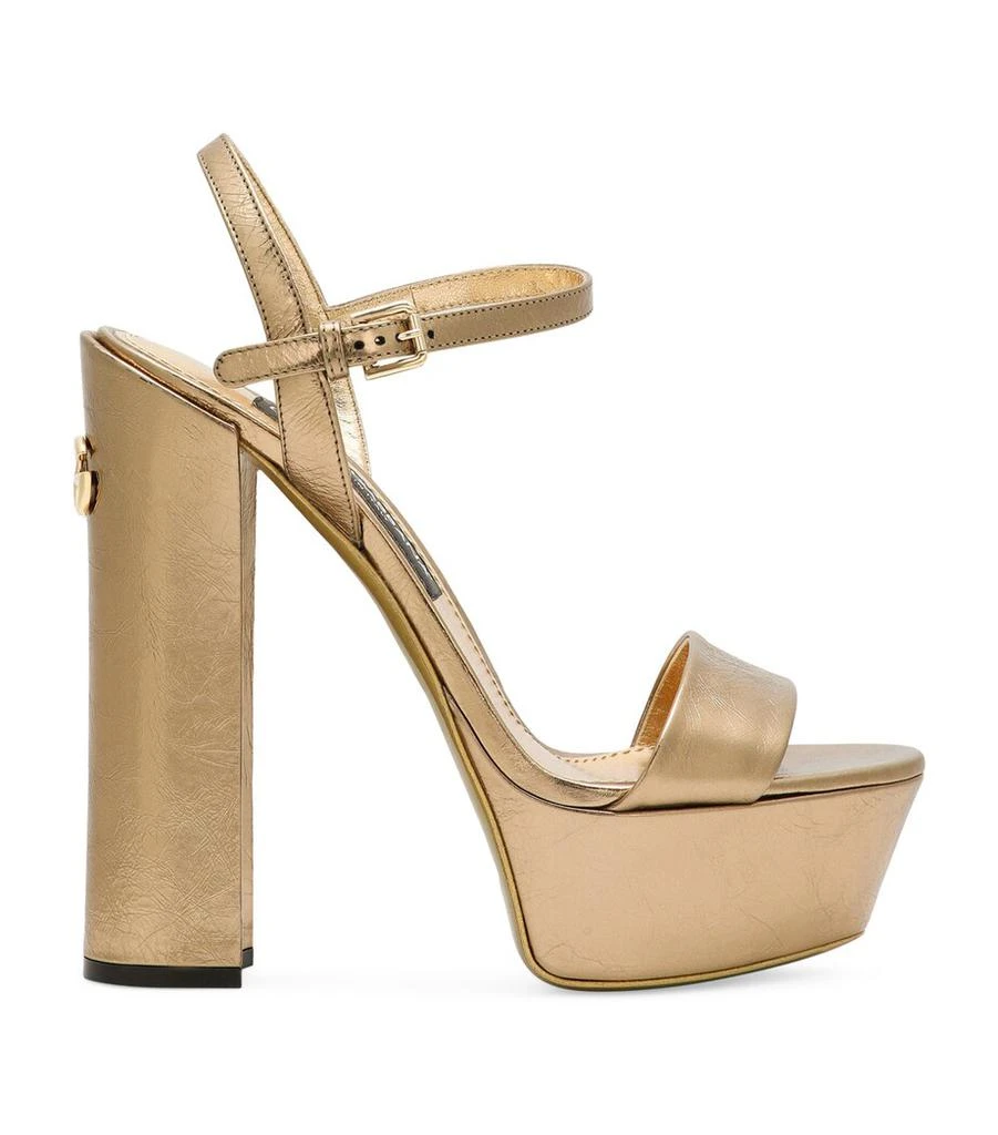Dolce & Gabbana Leather Platform Sandals 105 1