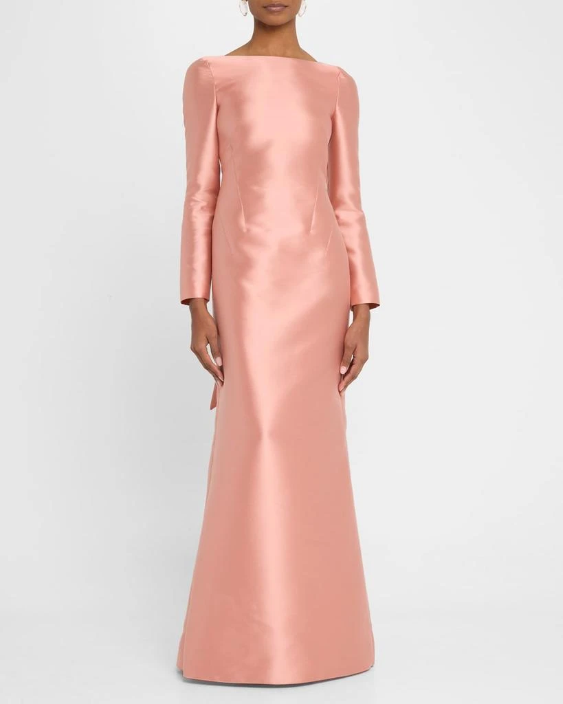 Shop Long-Sleeve Back-Tie Mikado Gown on Sale at BeyondStyle  Get 60% Off  Long-Sleeve Back-Tie Mikado Gown with Limited-Time Flash Deals, Exclusive  Discounts, and Special Offers. Enjoy Unbeatable Savings on Long-Sleeve  Back-Tie