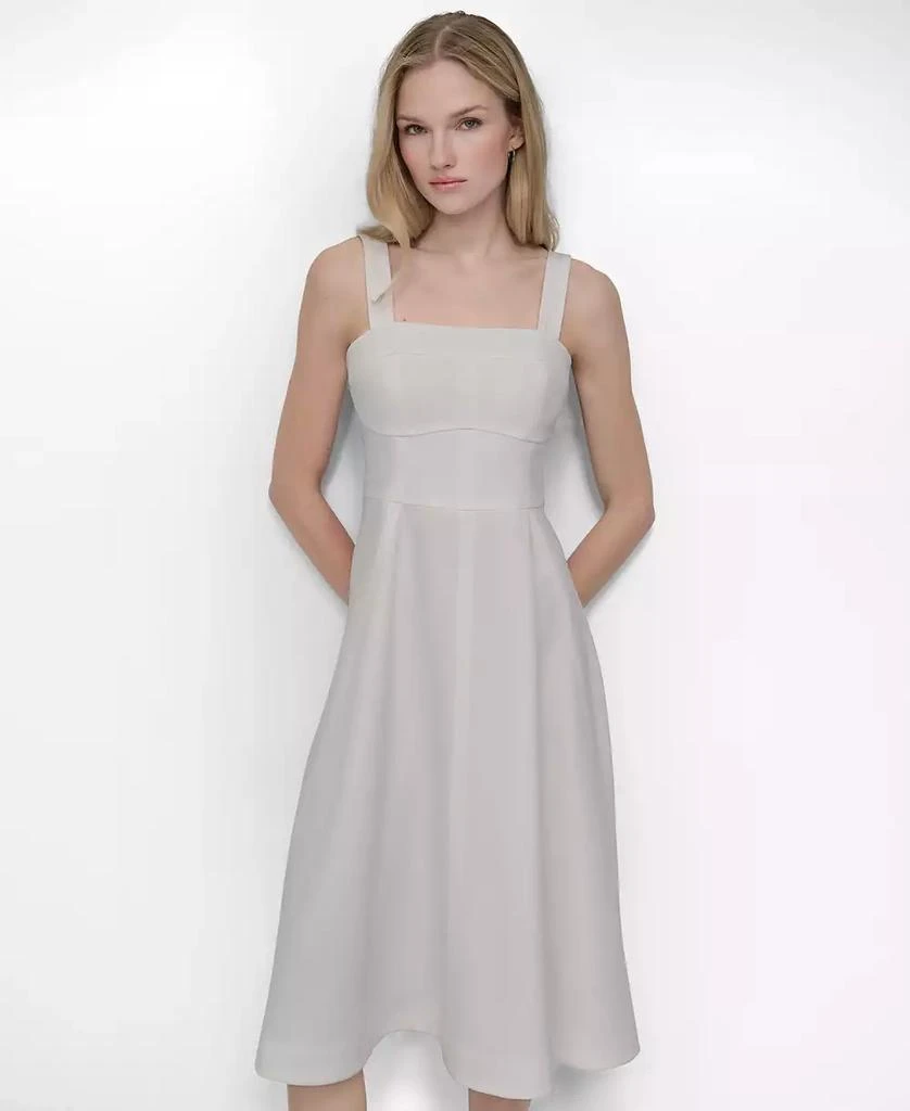 sachin and babi light blue dress Nobody's Child Petite Zendaya balloon sleeve midi dress in blue main image 1