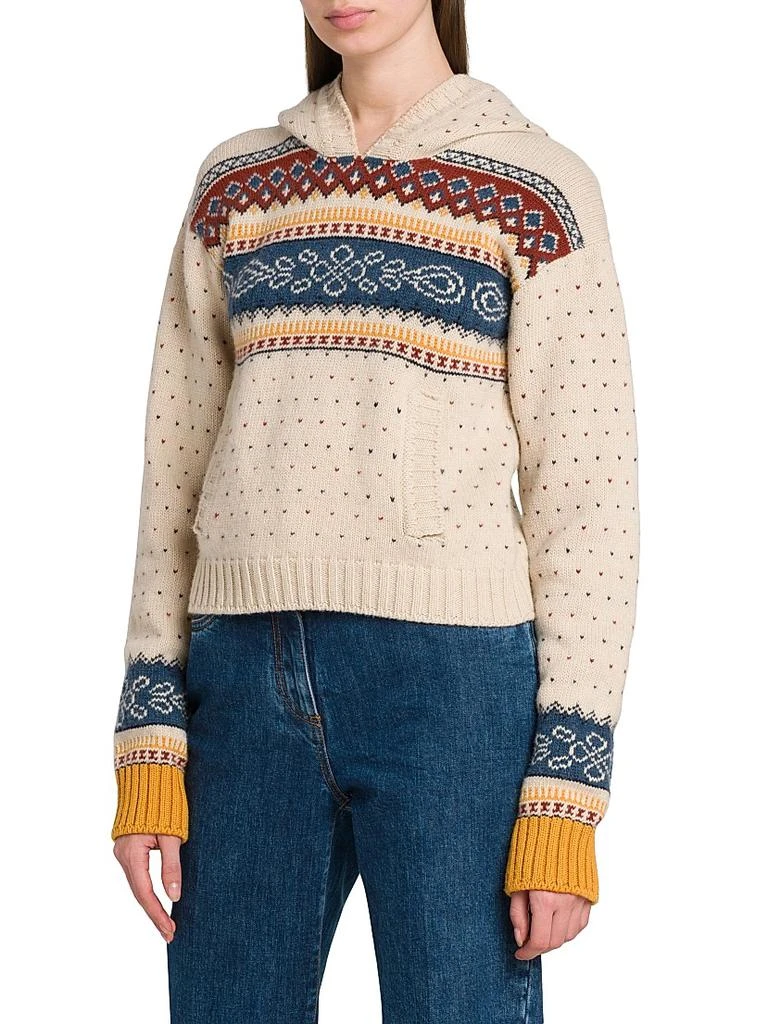 ETRO Fair Isle-Style Wool Hoodie 4