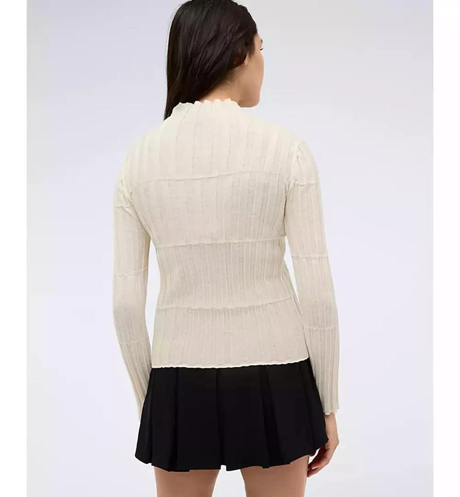 Kenneth Cole Women's Mock-Neck Ribbed Long-Sleeve Sweater 2
