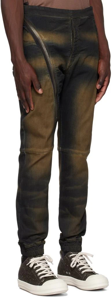 Rick Owens Indigo & Brown Aircut Jeans 2