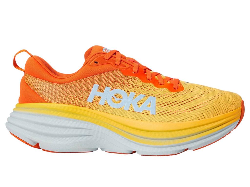 Hoka One One Men's Bondi 8 Shoes In Pbay Puffin's Bill/amber Yellow